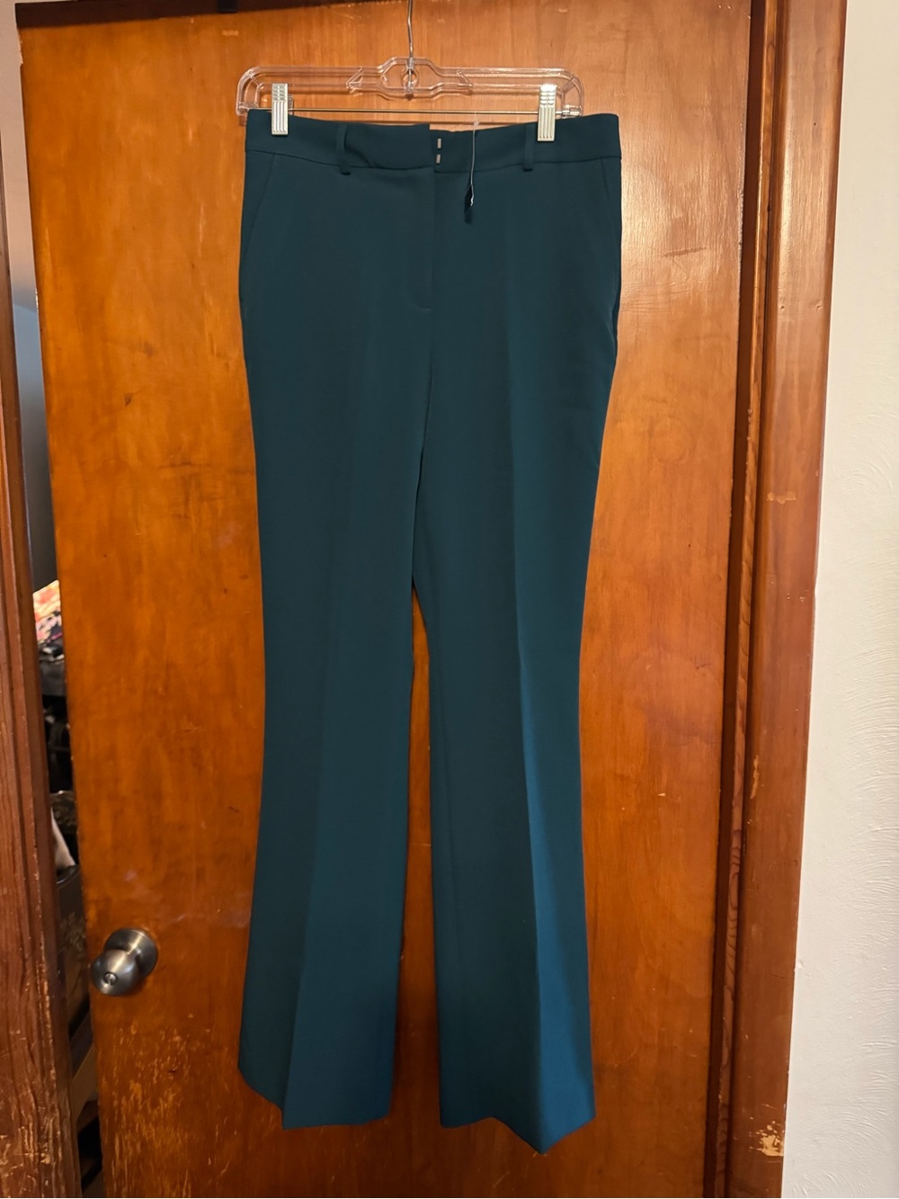 White House Black Market Teal Flare Dress Pants